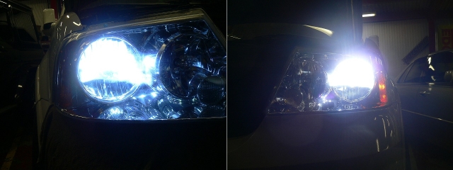 リンカーン　ナビゲーター　HID　取付け　大阪　ガレージアクト