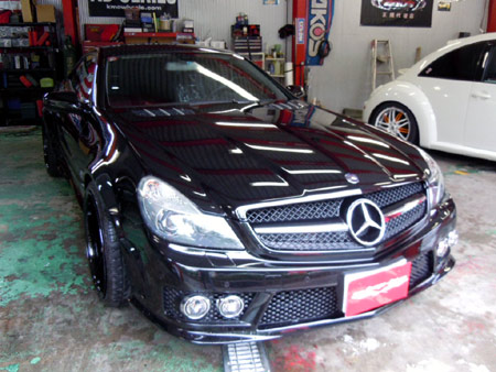 メルセデスベンツ SL63AMG ワイドボディ BLACK 装着 鈑金 取付 販売 WORKS グノーシスGS2 ホイール 輸入車 専門店 大阪 ガレージアクト