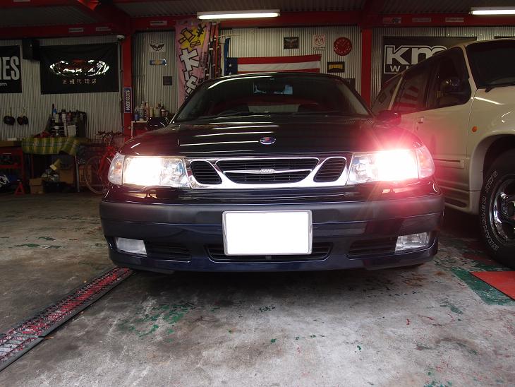 SAAB 9-5 H.I.D交換